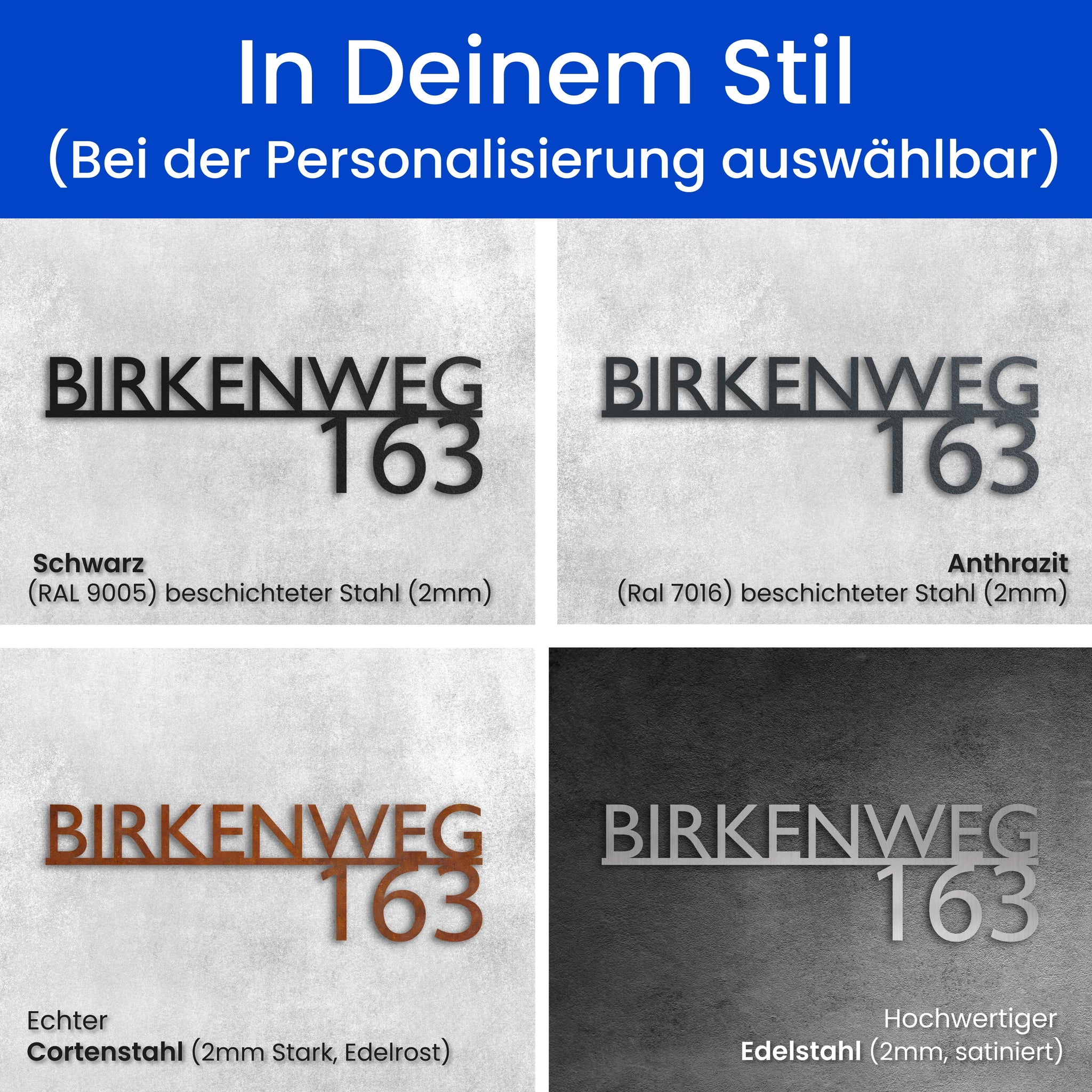 Modernes Straßenschild (Unten)