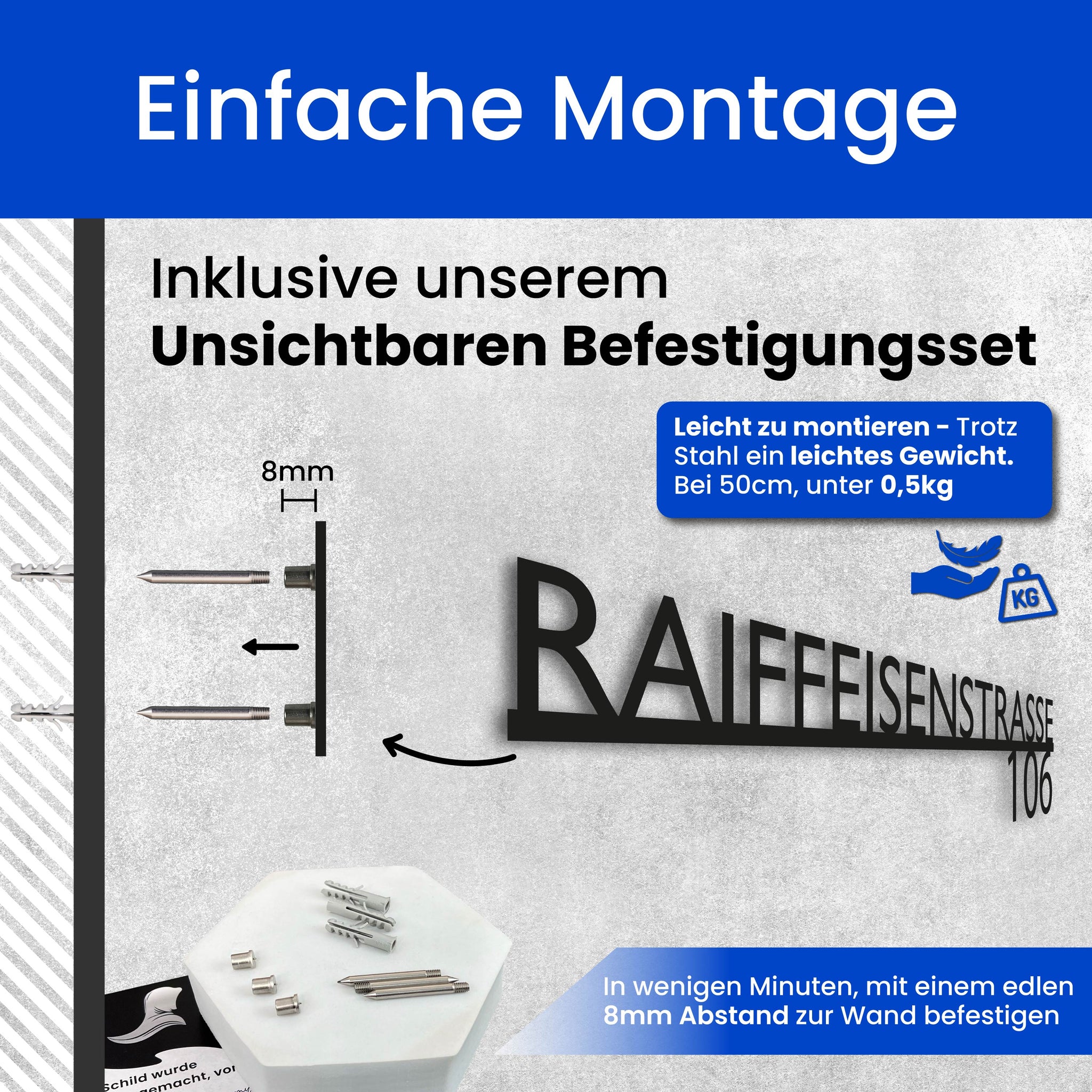 Modernes Straßenschild (Unten)