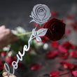 Steelmonks-Metallschild,Ewige Rose. Besonderes Produkt Wanddekoration erhältlich in verschiednen Größen und Farben.