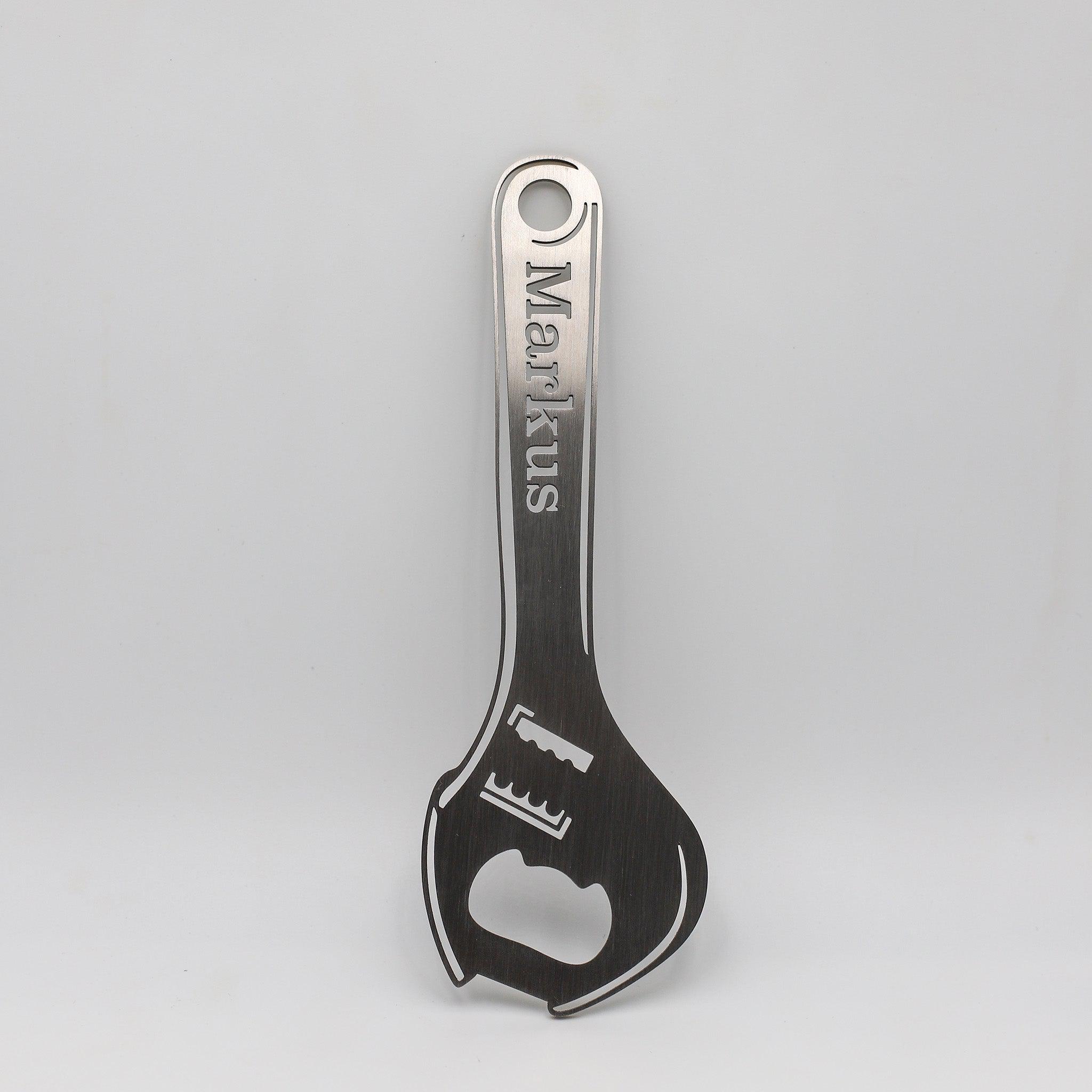 Steelmonks-Metallschild,Flaschenschlüssel. Besonderes Produkt Wanddekoration erhältlich in verschiednen Größen und Farben.