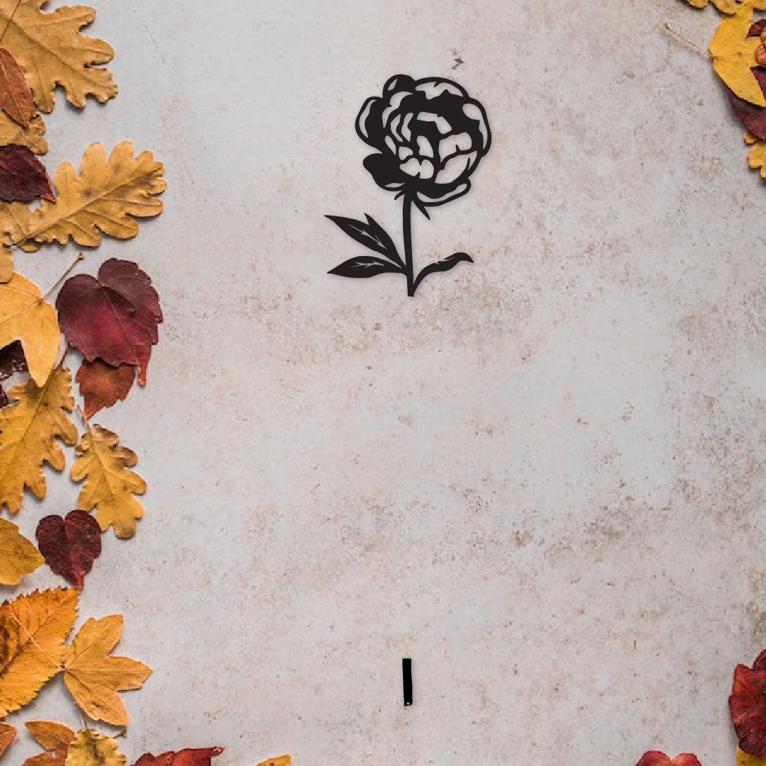 Steelmonks-Metallschild,Die Pfingstrose. Blume Wanddekoration erhältlich in verschiednen Größen und Farben.
