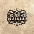 Steelmonks-Metallschild,Doppelnamen. Motivschild Wanddekoration erhältlich in verschiednen Größen und Farben.