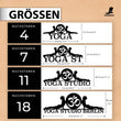 Steelmonks-Metallschild,Yogaschild. Sport- & Freizeitschild Wanddekoration erhältlich in verschiednen Größen und Farben.