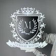 Steelmonks-Metallschild,Familienwappen. Wappen Wanddekoration erhältlich in verschiednen Größen und Farben.